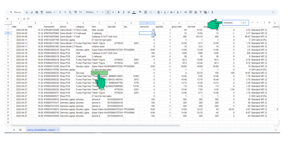 How to Find a sale with limited information