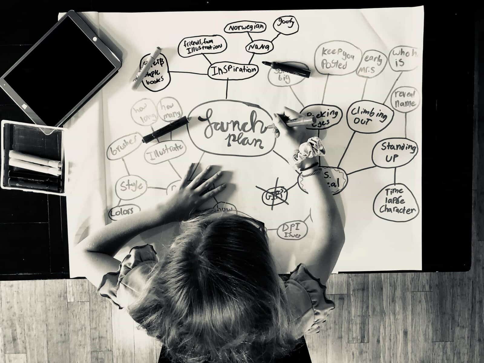 My mind map for a book launch plan