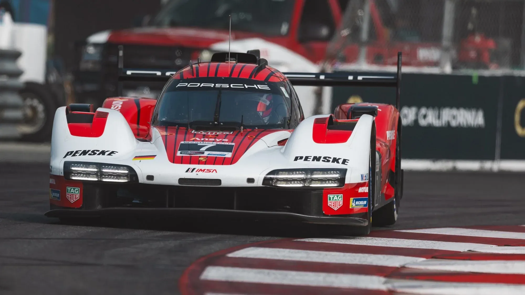 #7 Porsche 963 on track at Long Beach