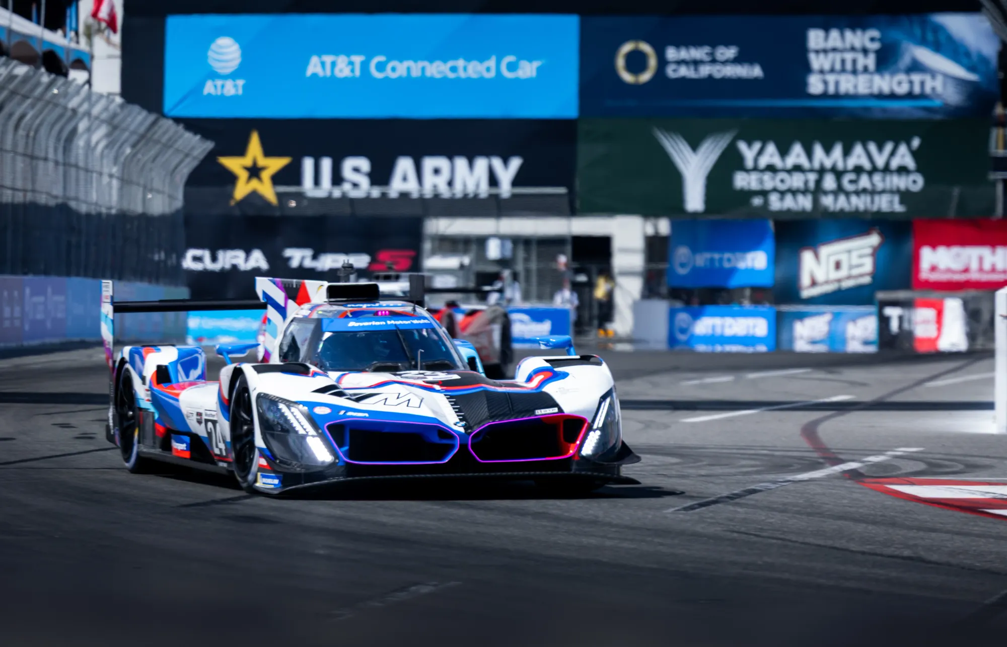 #24 BMW M Hybrid V8 on track at Long Beach