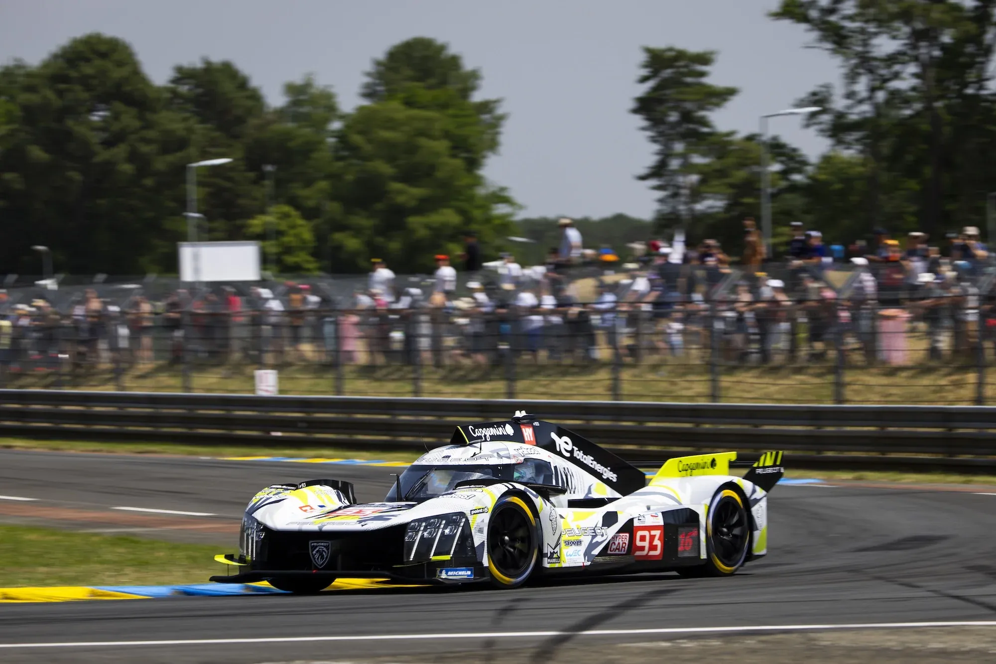 #93 Peugeot at Arnage corner, Le Mans 2025