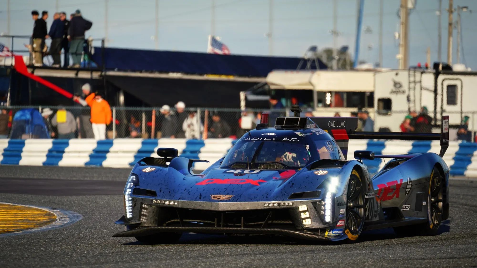 Wayne Taylor Racing's chrome #40 Cadillac at Daytona International Speedway, 2024.