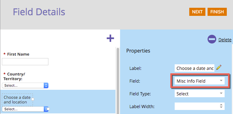 Burner fields on a Marketo form