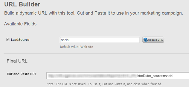 Find this handy dandy tool for any landing page by clicking Landing Page Actions > URL Tools > URL Builder
