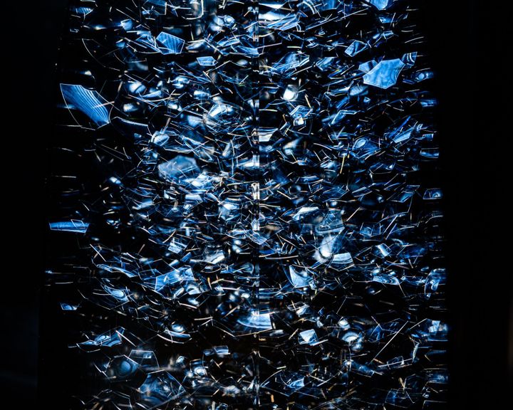 Photo of lots of fragments of glass