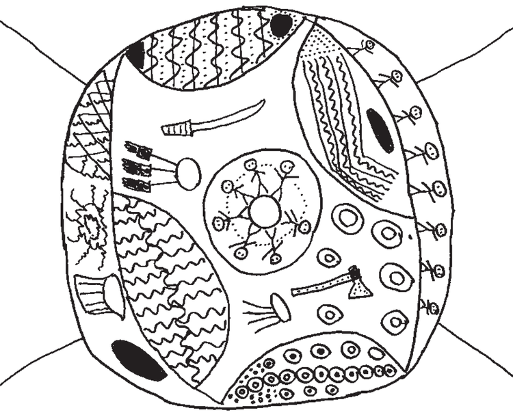 Illustration of mirrors of the xapiri