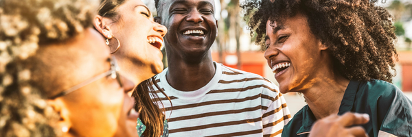 small group of people laughing