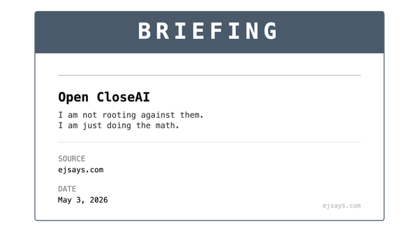Briefing: Open CloseAI
