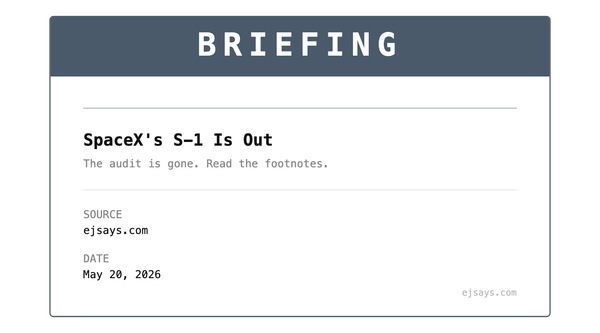 Briefing: SpaceX's S-1 Is Out