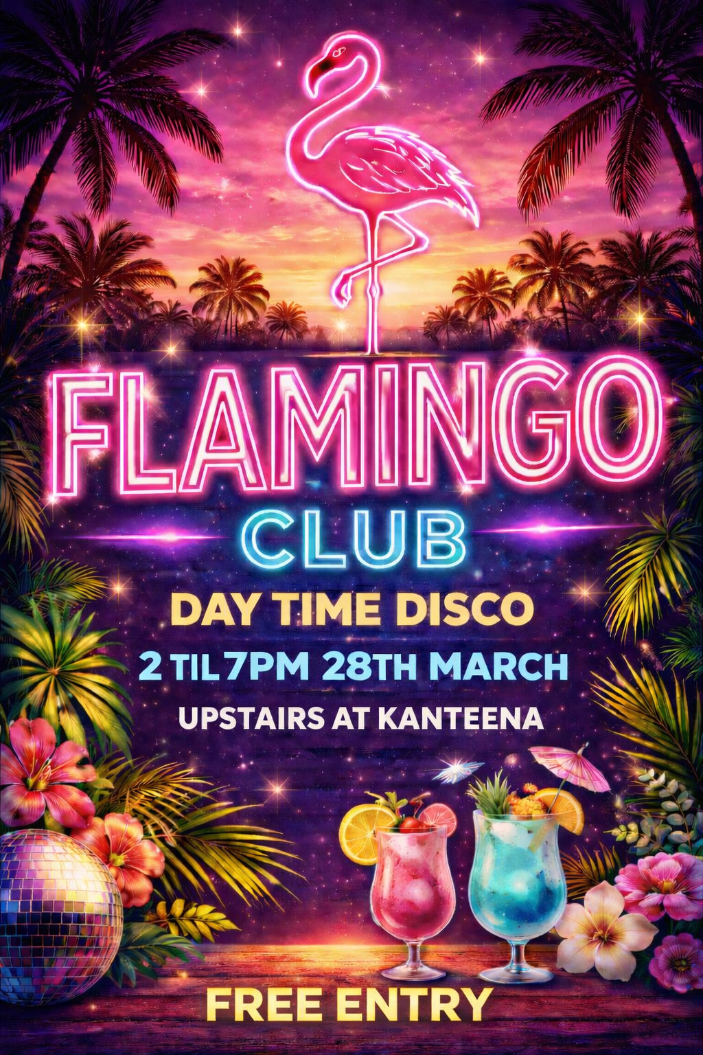 Launch of New Day time Disco 🦩🦩🦩