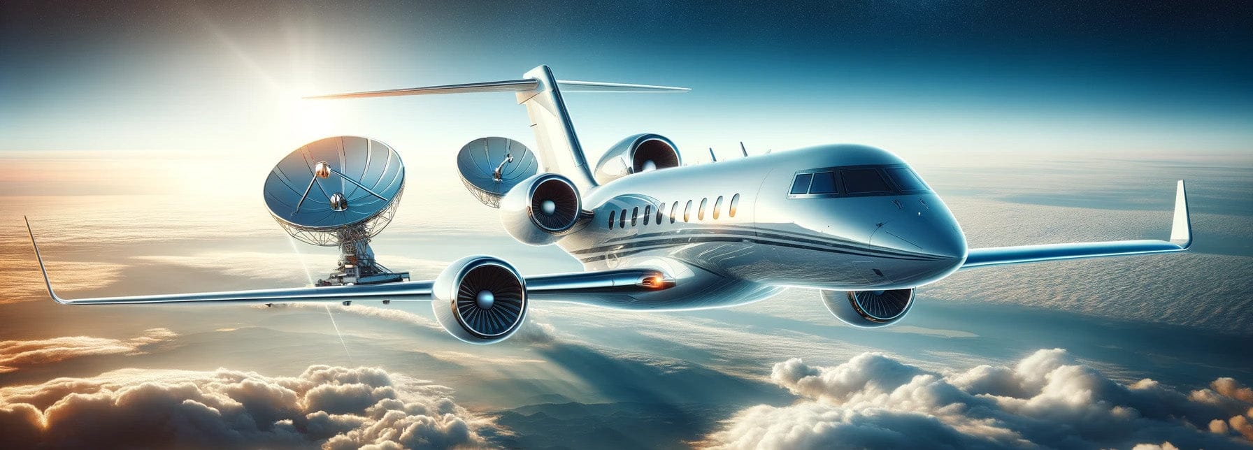 Business Jet in the Air