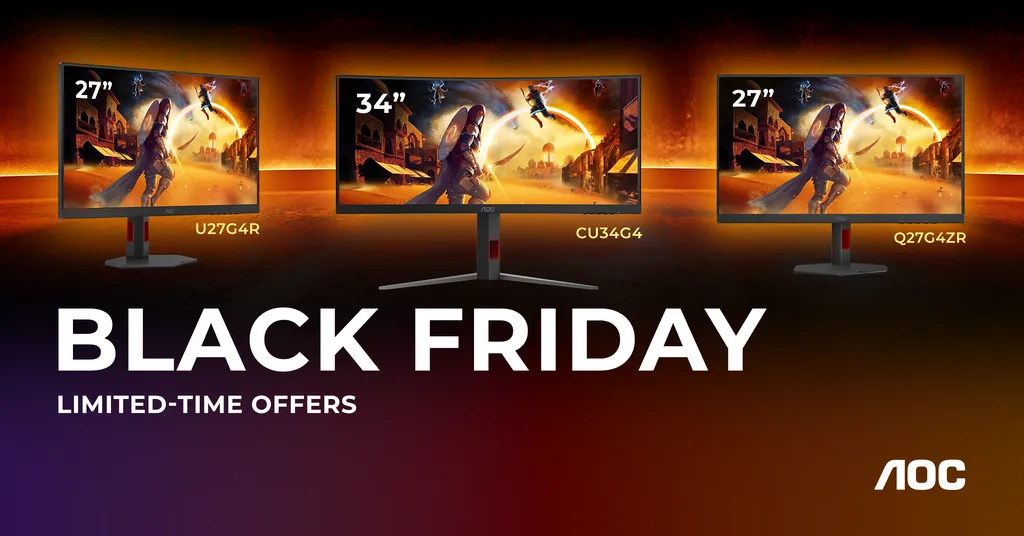 AOC revela a sua linha mais completa de monitores para a Black Friday 2025