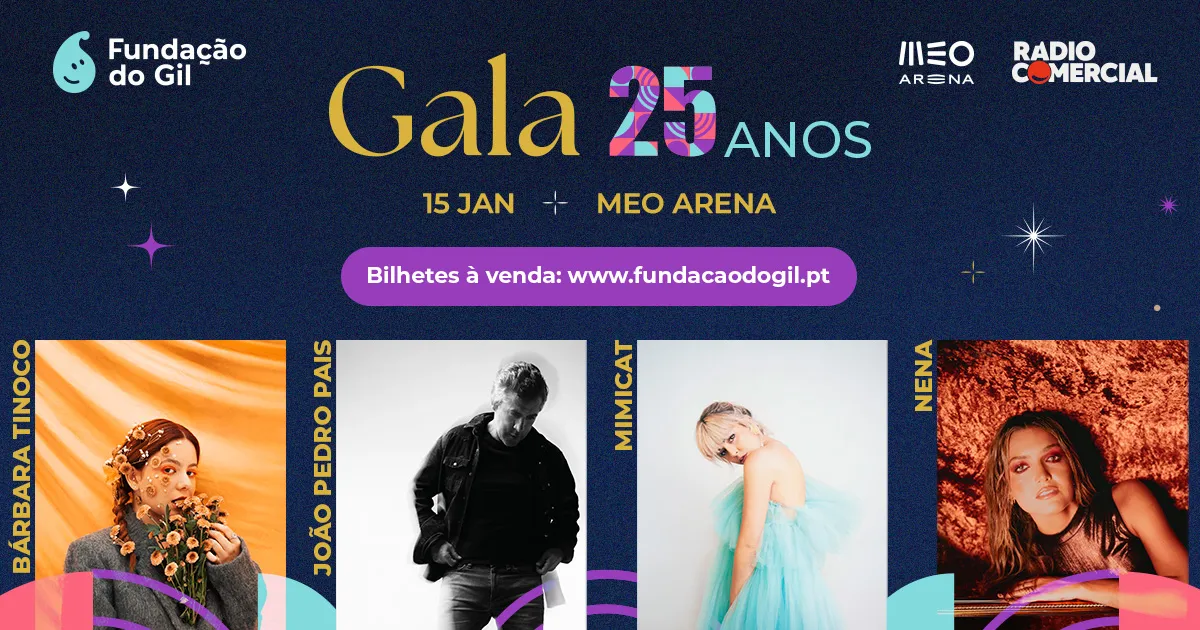 Fundação do Gil assinala 25 anos com Gala Solidária no MEO Arena