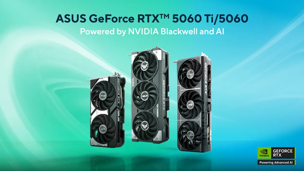 ASUS anuncia as placas gráficas GeForce RTX 5060 e 5060 Ti