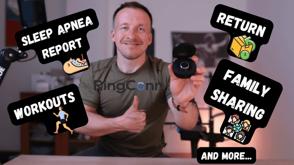 💍RingConn news - exercise,  apnea report, sharing with family, and... return!