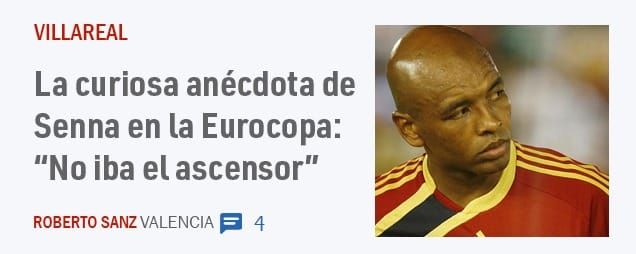 VILLAREAL. La curiosa anécdota de Senna en la Eurocopa: "No iba el ascensor" k'