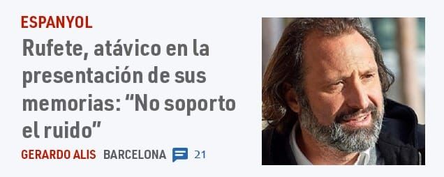 ESPANYOL. Rufete, atávico en la presentación de sus memorias: "No soporto el ruido"