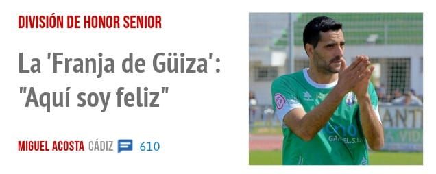 DIVISIÓN DE HONOR SENIOR. La 'Franja de Güiza': "Aquí soy feliz"