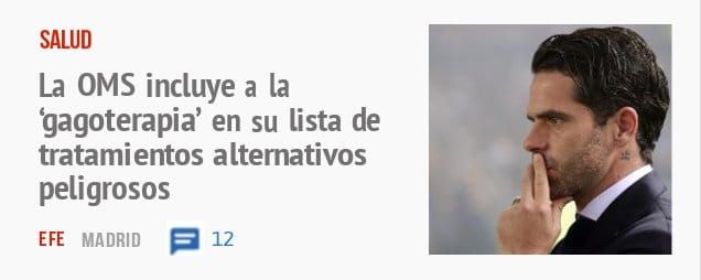 SALUD. La OMS incluye a la 'gagoterapia' en su lista de tratamientos altemativos peligrosos
