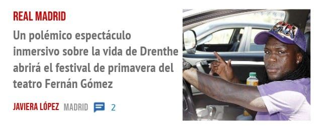 REAL MADRID. Un polémico espectáculo inmersivo sobre la vida de Drenthe abrirá el festival de primavera del teatro Fernán Gómez