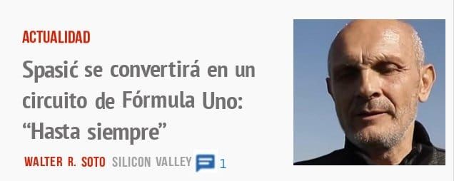 ACTUALIDAD. Spasié se convertirá en un circuito de Fórmula Uno: "Hasta siempre"