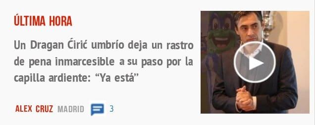 ÚLTIMA HORA. Un Dragan tirié umbrío deja un rastro de pena inmarcesible a su paso por la capilla ardiente: "Ya está"