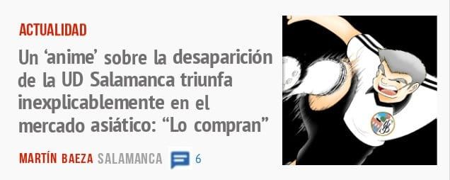ACTUALIDAD. Un 'anime' sobre la desaparición de la UD Salamanca triunfa inexplicablemente en el mercado asiático: "Lo compran"