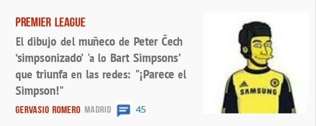 PREMIER LEAGUE. El dibujo del muñeco de Peter dech 'simpsonizado' 'a 10 Bart Simpsons' que triunfa en las redes: "iParece el Simpson!"