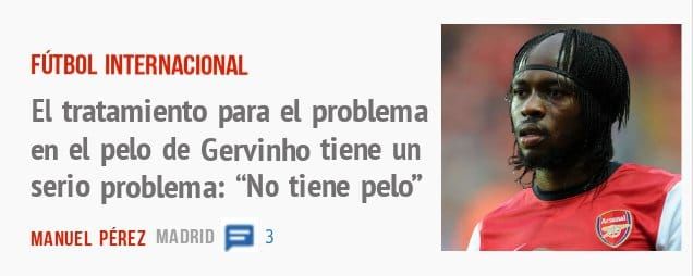 FÚTBOL INTERNACIONAL. El tratamiento para el problema en el pelo de Gervinho tiene un serio problema: "No tiene pelo"