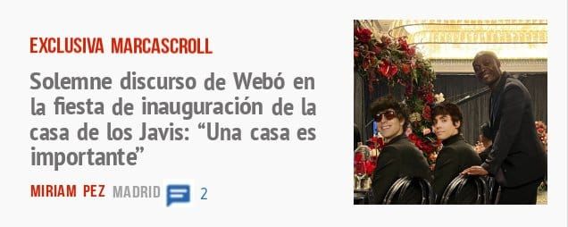 EXCLUSIVA MARCASCROLL. Solemne discurso de Webó en la fiesta de inauguración de la casa de los Javis: "Una casa es importante'