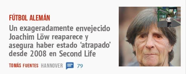 FÚTBOL ALEMÁN. Un exageradamente envejecido Joachim Lõw reaparece y asegura haber estado 'atrapado' desde 2008 en Second Life