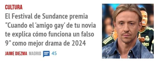 CULTURA. El Festival de Sundance premia "Cuando el 'amigo gay' de tu novia te explica cómo funciona un falso 9" como mejor drama de 2024