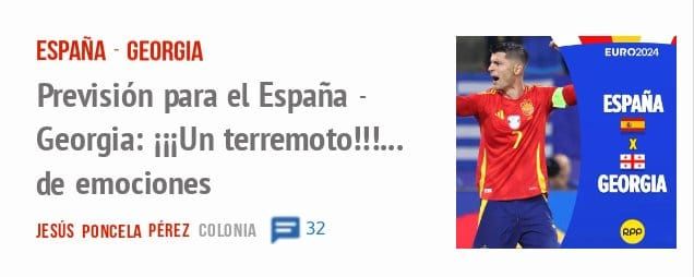ESPAÑA - GEORGIA. Previsión para el España - Georgia: iiiUn terremoto!!!... de emociones