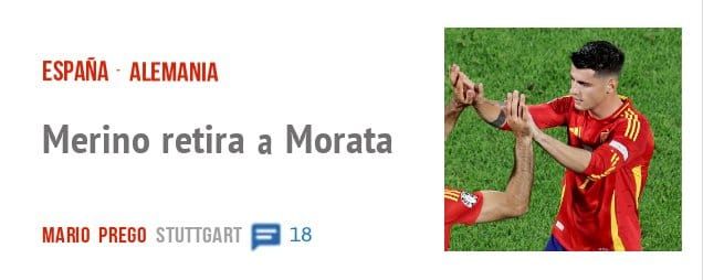 ESPAÑA ALEMANIA Merino retira a Morata