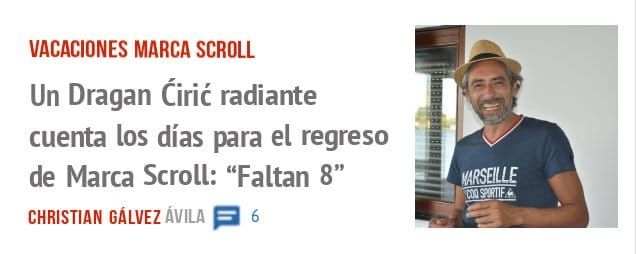 VACACIONES MARCA SCROLL. Un Dragan Cirié radiante cuenta los días para el regreso de Marca Scroll: "Faltan 8"