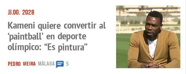 JJ.OO. 2028. Kameni quiere convertir al 'paintball' en deporte olímpico: "Es pintura"