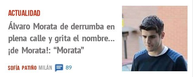 ACTUALIDAD. Álvaro Morata de derrumba en plena calle y grita el nombre... ide Morata!: "Morata"