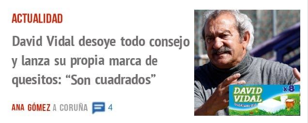 ACTUALIDAD. David Vidal desoye todo consejo y lanza su propia marca de quesitos: "Son cuadrados"