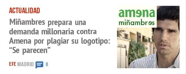 ACTUALIDAD. Miñambres prepara una demanda millonaria contra Amena por plagiar su logotipo: "Se parecen"