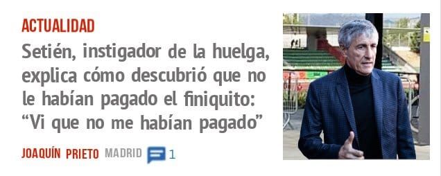 ACTUALIDAD. Setién, instigador de la huelga, explica cómo descubrió que no le habían pagado el finiquito: "Vi que no me habían pagado"
