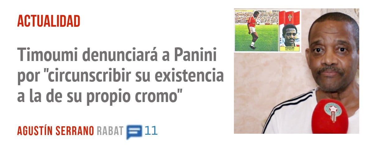 ACTUALIDAD. Timoumi denunciará a Panini por "circunscribir su existencia a la de su propio cromo"