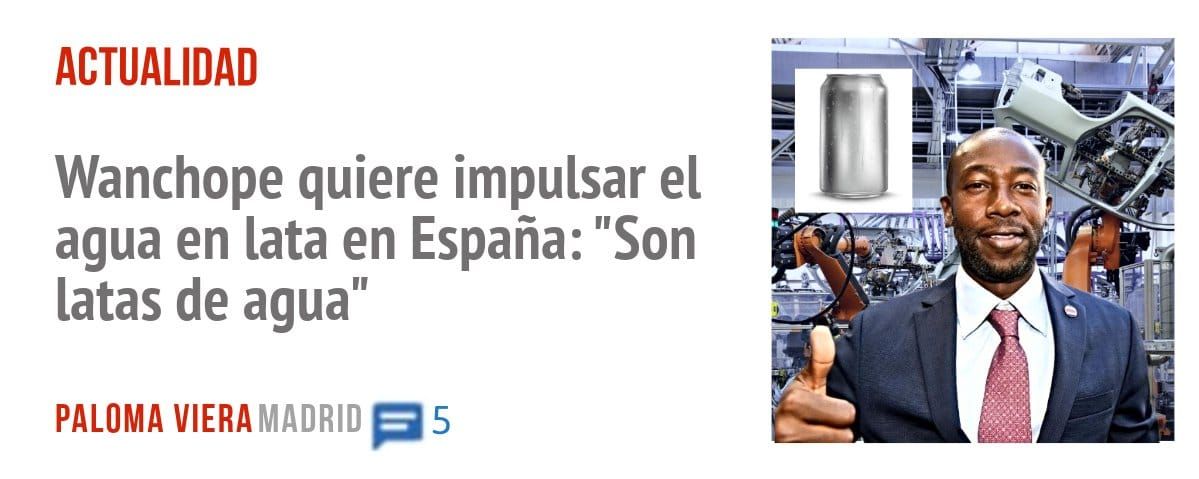ACTUALIDAD. Wanchope quiere impulsar el agua en lata en España: "Son latas de agua"