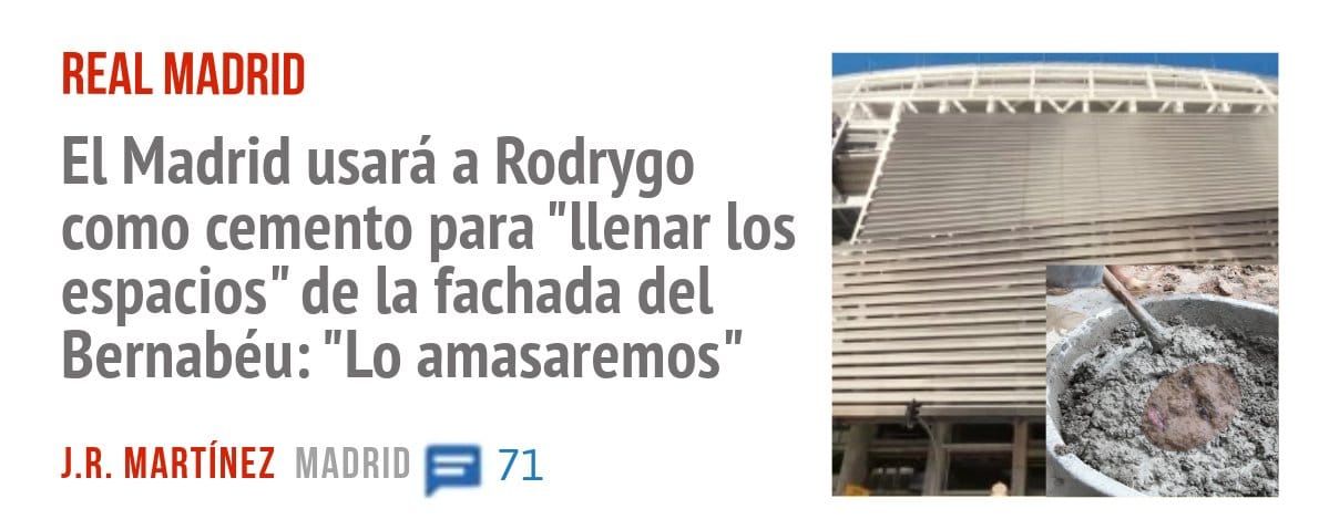 REAL MADRID. El Madrid usará a Rodrygo como cemento para "llenar los espacios" de la fachada del Bernabéu: "Lo amasaremos"