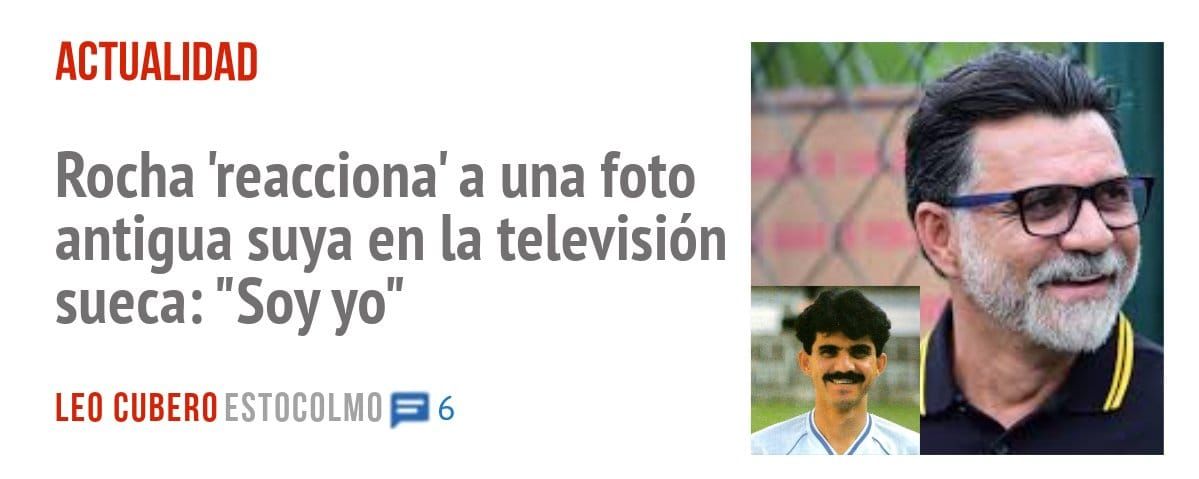 ACTUALIDAD. Rocha 'reacciona' a una foto antigua suya en la televisión sueca: "Soy yo"
