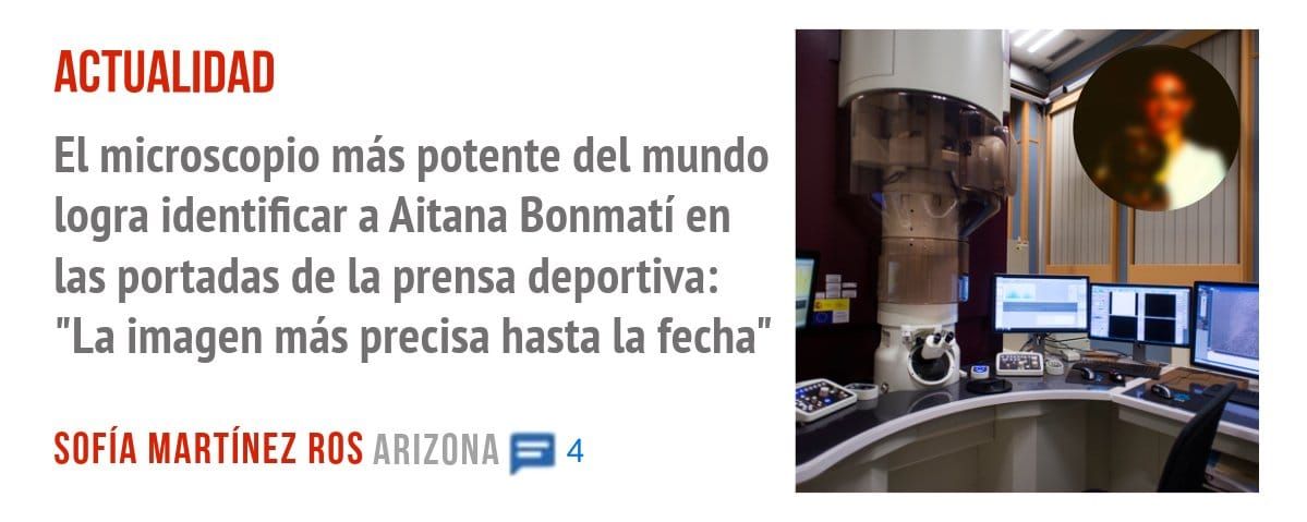 ACTUALIDAD. El microscopio más potente del mundo logra identificar a Aitana Bonmatí en las portadas de la prensa deportiva: "La imagen más precisa hasta la fecha"