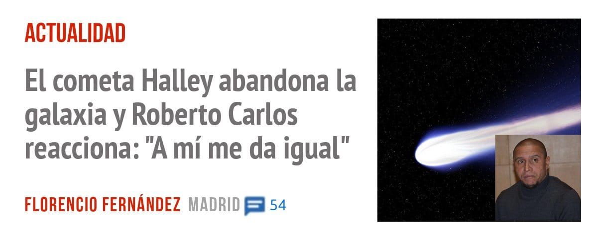 ACTUALIDAD. El cometa Halley abandona la galaxia y Roberto Carlos reacciona: "A mí me da igual"