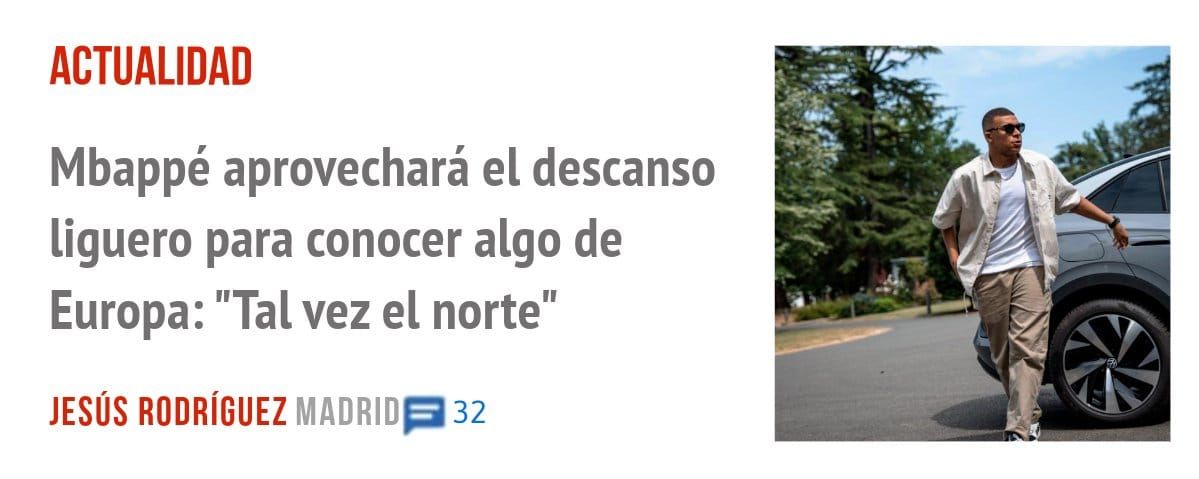 ACTUALIDAD. Mbappé aprovechará el descanso liguero para conocer algo de Europa: "Tal vez el norte"