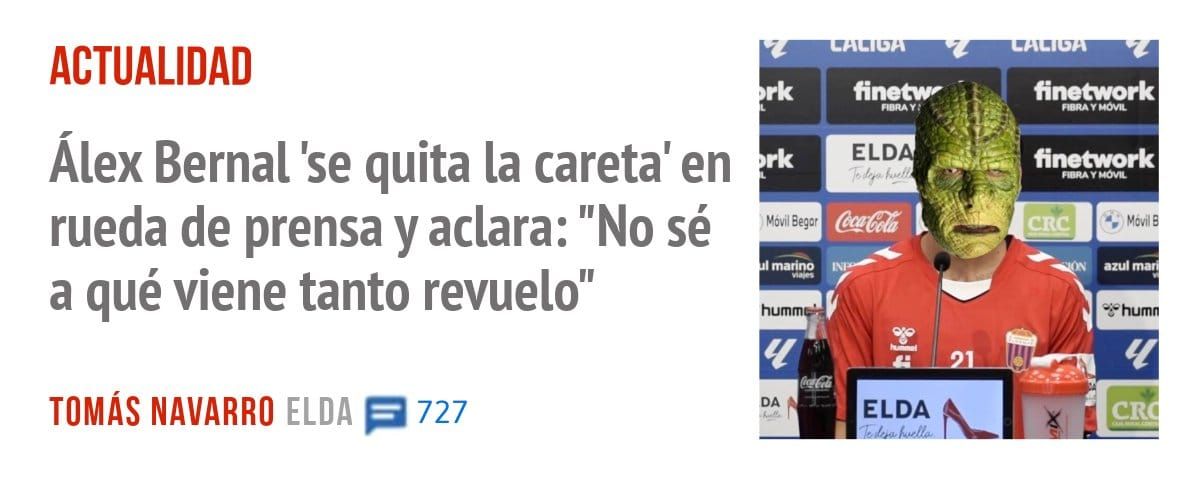 ACTUALIDAD. Álex Bernal 'se quita la careta' en rueda de prensa y aclara: "No sé a qué viene tanto revuelo"