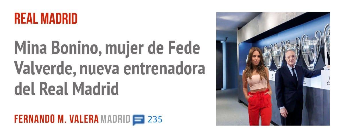 REAL MADRID. Mina Bonino, mujer de Fede Valverde, nueva entrenadora del Real Madrid