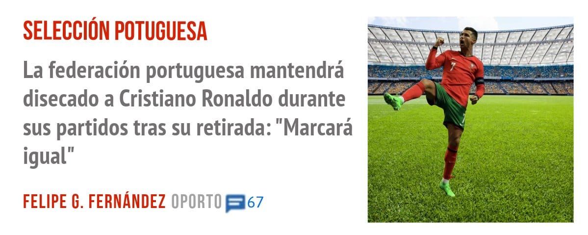 SELECCIÓN POTUGUESA. La federación portuguesa mantendrá disecado a Cristiano Ronaldo durante sus partidos tras su retirada: "Marcará igual"
